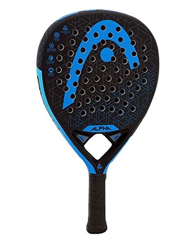 Pala de Padel Head Graphene 360 Alpha Azul + Overgrip / Mejores Palas y Raquetas de pádel para Hombre Mujer y niño / Pala de Padel para Juego polivalente de Control y Potencia