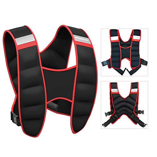 PROIRON Chaleco Lastrado Ajustable para Correr,Chaleco Peso de 5 kg, 8 kg, 10 kg para Bajar de Peso, Entrenamiento de Gimnasio, Ejercicios de Fuerza (5kg)