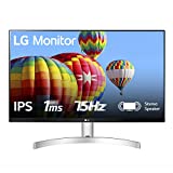 LG 27ML600S - Monitor de 27" Full HD con LED e IPS, 1920 x 1080, MBR 1 ms, AMD FreeSync 75 Hz, Audio estéreo 10 W, HDMI (HDCP 1.4), VGA, Salida de Audio, Flicker Safe, Blanco