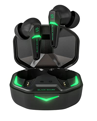 Black Shark Auriculares Inalambricos con Latencia Ultrabaja de 55 ms, Auriculares Bluetooth Gaming con Bluetooth 5.2, Dual Mode, Drivers de 10 mm, Tiempo de Uso 35 h, IPX4 de Impermeabilidad, 4 Micró