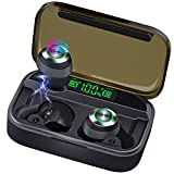 Auriculares Bluetooth, Auriculares Auricular Inalámbricos Eisreho Bluetooth 5.1 Auriculares In Ear con Estuche de Carga Auriculares Deportivos IPX7 Impermeable para Android iOS Xiaomi Corsa Deporte