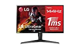 LG UltraGear 27GL650F-B - Monitor Gaming de 27" Full HD (1920×1080, 16:9, 1 ms, 144Hz, 1000:1, 400nit, sRGB 99%, HDMI, DisplayPort, altura y rotación ajustable) Negro
