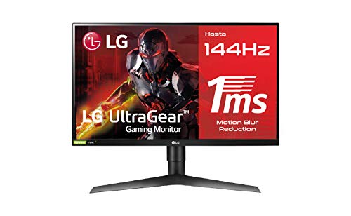 LG UltraGear 27GL650F-B - Monitor Gaming de 27" Full HD (1920×1080, 16:9, 1 ms, 144Hz, 1000:1, 400nit, sRGB 99%, HDMI, DisplayPort, altura y rotación ajustable) Negro