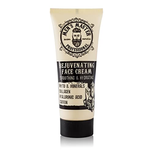 Crema facial rejuvenecedora hidratante antiarrugas para hombre, Sin parabenos, sin colorantes artificiales. Volumen 75 ml de Men's Master.