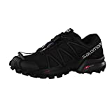 Salomon Speedcross 4 Zapatillas de Trail Running para Hombre, Ofrecen Agarre y un Punto de Apoyo Preciso, Negro (Black Metallic), 43 1/3 EU