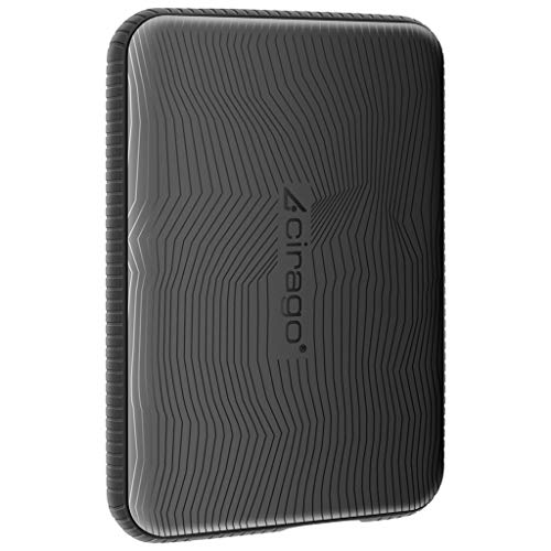 CIRAGO 1TB Disco Duro Externo Portátil Resistente a los Golpes, 2.5 Inch USB 3.0, para PC, Mac, MacBook, Chromebook, Xbox, PS4 (Negro)…