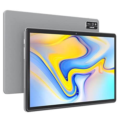 YUMKEM Tablet 10 Pulgadas Android 10.0, 6GB de RAM 64GB de ROM, 128 GB Almacenamiento, Batería de 6000mAh, Pantalla FullHD, Tableta con WiFi OTG Type-C Bluetooth, L221, Gris