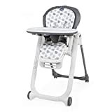 Chicco Polly Progres5 Trona Evolutiva para Bebés 0 Meses, 3 Años (15 kg), Trona Convertible y Compacta con 4 Ruedas, Ajustable y Transformable en Hamaca y Elevador de Silla para Niños, Gris (Grey)