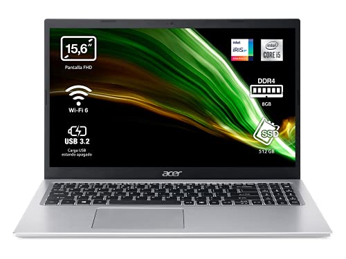 Acer Aspire 5 A515-44 - Ordenador Portátil 15.6" Full HD (Ryzen 7 4700U, 8 GB RAM, 512 GB SSD, AMD Radeon Graphics, ComfyView, Sin sistema operativo) Color Negro - Teclado QWERTY Español
