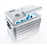 Mobicool Q40 Nevera Eléctrica Portátil, Aluminio, 39 l, mini nevera para coche, camión, barco y autocaravana, 12 y 230 V