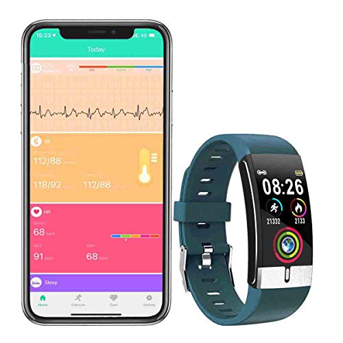 Zeerkeer Reloj Inteligente ，Smart Watch Fitness Tracker Impermeable IP68 Pulsera Actividad Deportiva Múltiples Lenguajes con Pulsómetro Monitor de Sueño, Notificación de Llamada Mensaje