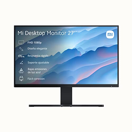 Xiaomi Monitor Mi Desktop 27", Pantalla FHD IPS, diseño elegante, luz Azul Baja, Calidad Profesional, ángulo de visión de 178°, Ligero y Compacto