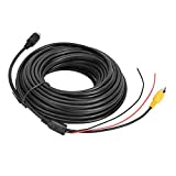 Xinwoer Línea del Cable coaxial del Conector Macho para la Copia de Seguridad de la Vista Posterior del vehículo del Coche Que invierte el Monitor de la cámara(15m)