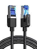 UGREEN Cable Ethernet Cat 8, Cable de Red Trenzado Cable LAN 40Gbps 2000MHz con Conector RJ45, Compatible con PS5, Xbox X/S, PC, PS4, TV Box, Router, Servidor NAS, Cat 7, Cat 6a, 1 Metro