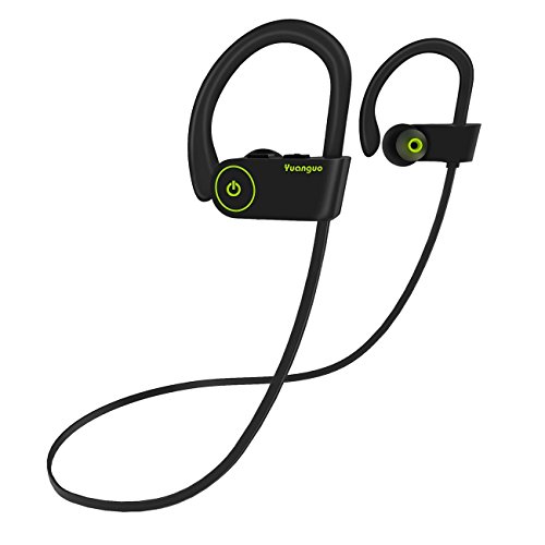 Auriculares Bluetooth 4.1 Inalambricos Yuanguo Cascos Deportivos In Ear Sonido Estéreo con Micrófono y Cancelación de Ruido CVC 6.0 &Tecnología APTX Impermeable IPX7 para Correr Andar en Bicicleta