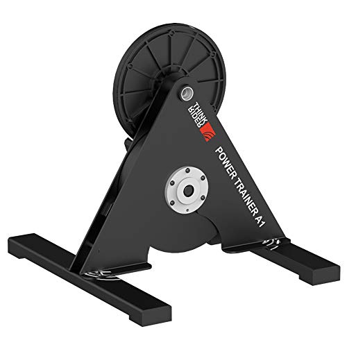 ThinkRider A1 - Transmisión Directa Rodillo de para Bicicleta para Entrenamiento en Interiores Diseño portátil silencioso, medidor de Potencia Incorporado, Compatible con Ant + y BLE