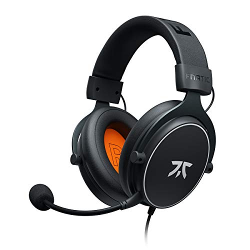 Fnatic React - Auriculares Gaming para Videojuegos, Sonido estéreo preciso, Micrófono Desmontable, Controladores de 53 mm, Marco Metálico, Conector de 3.5 mm [PC, PS4, PS5, Xbox One, Xbox Series X]