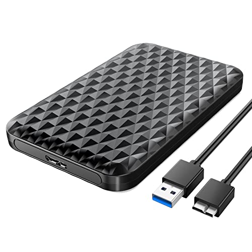 ORICO Caja Externa Disco Duro 2.5'' Carcasa Disco Duro Externo USB 3.0 a SATA 3.0 con UASP para HDD o SSD SATA I II III de 2.5 Pulgadas y 7-9.5 mm de hasta 4TB, sin Herramientas (Negro)