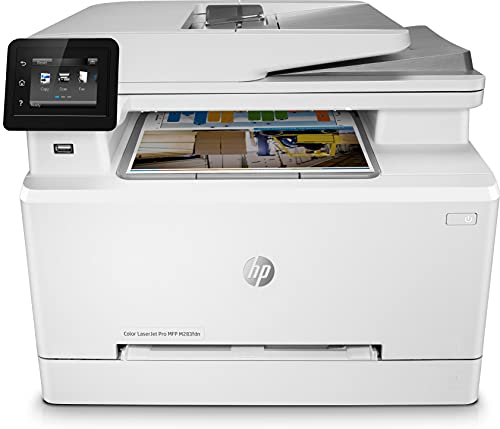 HP Color LaserJet Pro MFP M283fdn 7KW74A, Impresora Láser Color Multifunción, Imprime, Escanea, Copia y Fax, Ethernet, USB 2.0 alta velocidad, USB Host, HP Smart App, Pantalla Táctil en Color, Blanca