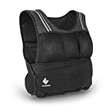 FitEngine Chaleco de pesas | Pesas extraíbles y ajustables individualmente con 16 pesos de hasta 10 kg, cierre de velcro | Para entrenamientos como footing, flexiones, dominadas, plank hold, lunges