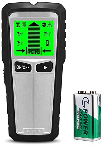 WaQoo Detector de Pared, 5 en 1 Multifuncional Stud Finder con Pantalla LCD Retroiluminada, para Detecta AC Cable, Azulejos, Metal Tuberías Madera y AC Cable en La Pared Cemento, Batería Incluida