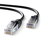 Mr. Tronic 10m Cable de Red Ethernet Trenzado | CAT6, CCA, UTP | Conectores RJ45 | LAN Gigabit de Alta Velocidad | Conexión a Internet | Ideal para PC, Router, Modem, Switch, TV (10 Metros, Negro)