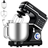 Batidora Amasadora Repostería Profesional 7L Acekool MC1 con 10 Velocidades 1400W Robot Cocina Orbital Multifuncional con Amasador Batidor Varillas Clase de Eficiencia Energética A+++