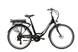 F.lli Schiano E- Moon Bicicleta eléctrica, Adultos Unisex, Negra, 26"