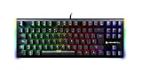 Newskill Serike TKL Switch Red - Teclado Mecánico Gaming TenKeyLess (Teclas con grabación macro, 20 modos de iluminación RGB, Sin Pad Numérico) - Color Negro