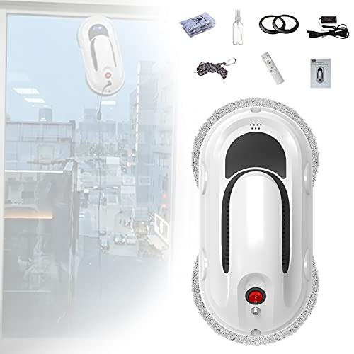 EnweMahi Robot Limpiador Ventanas, Robot Limpiacristales DeteccióN Inteligente Percibir Borde, Robot AutomáTico Limpieza Cristales Limpieza Doble Disco Giro 360​​°