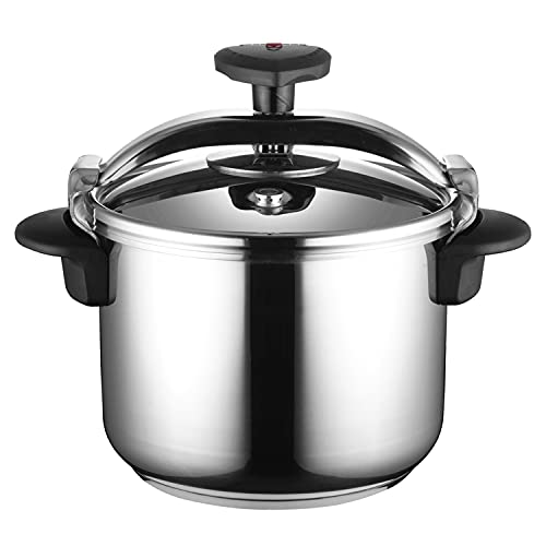 MAGEFESA STAR Olla a presión rápida, fácil uso, acero inoxidable 18/10, apta para inducción. Fondo termodifusor, 3 sistemas de seguridad (RECTA, 6L)