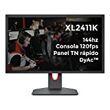 Monitor de juegos BenQ ZOWIE XL2411K de 24 pulgadas y 144 Hz/1080p/Compatible con PS5 y Xbox 120 fps /Panel TN nativo con respuesta rápida/DYACTM/Ecualizador negro/Intensidad de color