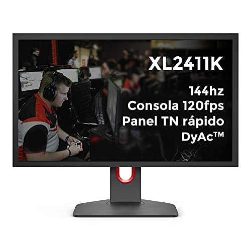 Monitor de juegos BenQ ZOWIE XL2411K de 24 pulgadas y 144 Hz/1080p/Compatible con PS5 y Xbox 120 fps /Panel TN nativo con respuesta rápida/DYACTM/Ecualizador negro/Intensidad de color