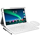 Tablet 10 Pulgadas - TOSCIDO 1920*1200 IPS HD ,Android 10.0,Octa Core,4GB RAM,64GB ROM,5G WiFi,Bluetooth 5.0 ,Teclado Wireless | Ratón | Cubierta para Tablet y Más Incluidos (Silver)