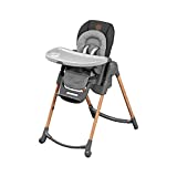 Maxi-Cosi Minla trona Evolutiva, reclinable y plegable, 6 en 1 trona convertible, silla para niños, trona portátil de viaje e Asiento Elevador, crece con el niño 0 meses - 7 años, essential graphite