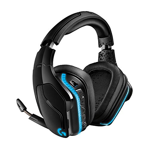 Logitech G935 Auriculares Gaming RGB Inalámbricos, Sonido 7.1 Surround, DTS Headphone:X 2.0, Transductores 50mm Pro-G, 2,4GHz Inalámbrico, Mic Volteable para Silenciar, PC/PS4/Switch - Negro