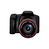 Kasachoy Cámara SLR digital, pantalla TFT LCD de 2,4 pulgadas, sensor CMOS de 16 MP, zoom 16X antivibración para entusiastas de viajes y viajes familiares, color negro