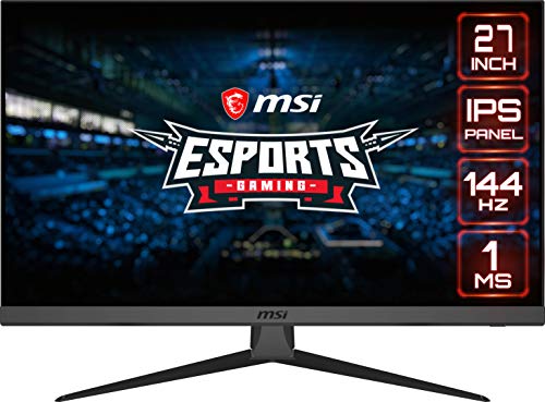 MSI Optix G272 - Monitor gaming de 27" FullHD 144Hz (1920x1080p, ratio 16:9, Panel IPS, 1 ms respuesta, brillo 250 nits, Anti-glare) negro, compatible con consolas