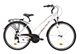 F.lli Schiano Voyager Bicicleta Trekking, Women's, Blanco-Rojo, 28''