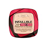 L'Oréal Paris Polvos Compactos Mate Infalible 24H, Larga Duración, Cobertura Media-Alta, Resistente al Agua, Tono: 180 Rose Sand, 50 g