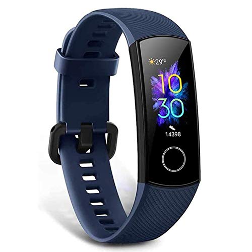 HONOR Band 5, IP68 Smart Band,Fitness Tracker con Pulsómetro, Monitoreo del Ritmo Cardíaco y del Sueño, Recordatorio de información, Azul