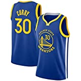 ZeYuKeJi Los Hombres de Jersey-NBA Jersey nuevos Guerreros Guerreros # 30 Curry de Malla de Baloncesto Jersey Retro conmemorativo del Baloncesto Camiseta sin Mangas (Color : Blue, Size : L)