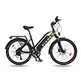 Urbanbiker Bicicleta Eléctrica Trekking Viena Azul 28", Motor 250W, Batería Litio Extraible 840 WH(48v 17,5Ah) Celdas Samsung, Frenos Hidraulicos, Hombre & Mujer, Ebike Todo Terreno