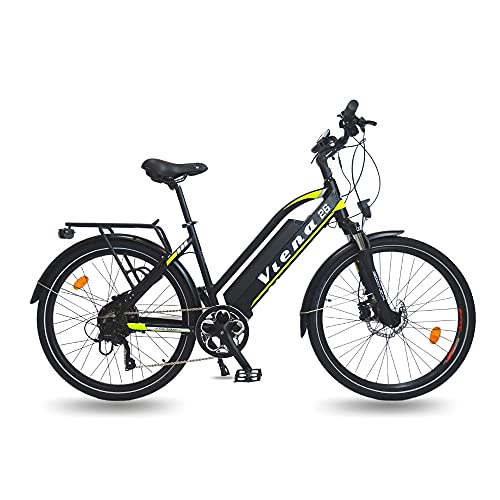 Urbanbiker Bicicleta Eléctrica Trekking Viena Azul 28", Motor 250W, Batería Litio Extraible 840 WH(48v 17,5Ah) Celdas Samsung, Frenos Hidraulicos, Hombre & Mujer, Ebike Todo Terreno