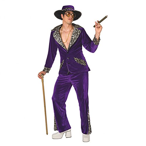 MORPH Costumes Disfraz Años 70 Hombre Morado, Disfraces Carnaval Hombre Disponible en Talla XL