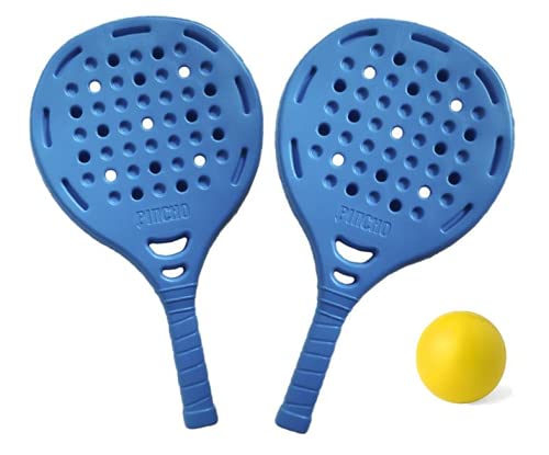 Set Palas de Pádel, 2 Palas + 3 Pelotas EVA, Impermeable al Agua