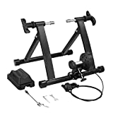 Rodillo Entrenamiento Bicicleta Plegable, 8 Niveles de Resistencia, con Soporte para la Rueda Delantera, Fijar y Liberar Rápidamente, Rodillo Magnético de Ciclismo Uso Doméstico