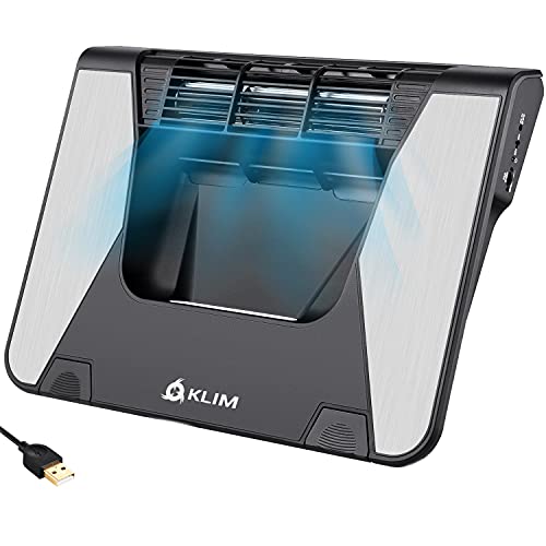 KLIM Airflow + Entra Aire frío, Sale Aire Caliente + La Mejor refrigeración para tu portátil + Turbina de Flujo Cruzado para Mayor Rendimiento + Materiales de Calidad, 5 años de garantía + 10-17"
