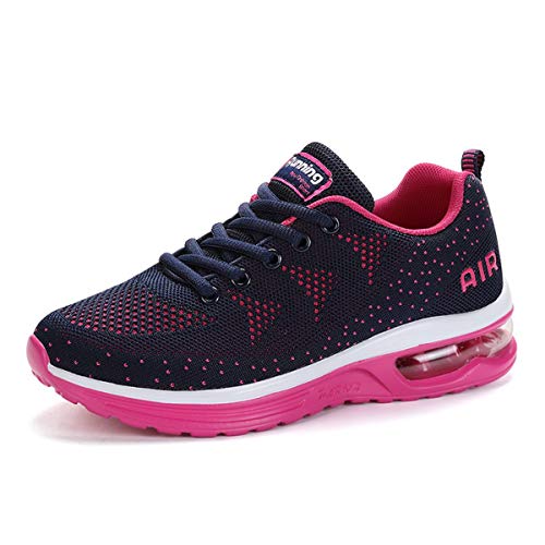 Zapatillas de Deporte Hombre Mujer Running Bambas Ligero Zapatos para Correr Respirable Calzado Deportivo Andar Crossfit Sneakers Gimnasio Moda Casuales Fitness Outdoor Bluepurple01 38
