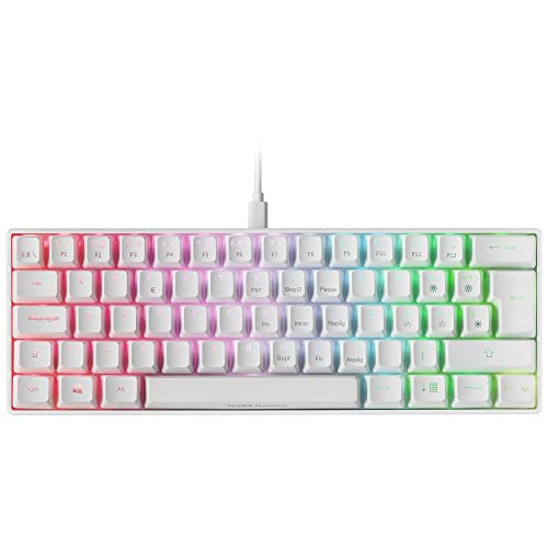Mars Gaming MKMINIWBRES, Teclado Mecánico Ultra-Compacto, Full RGB Chroma, Switch OUTEMU PRO Marrón, Blanco, Idioma Español